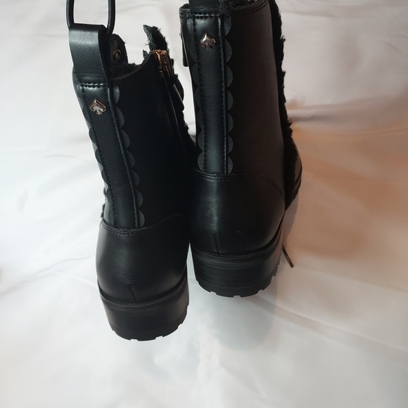 KATE Spade Women's leather faux fur Combat Boot - Picture 7 of 11